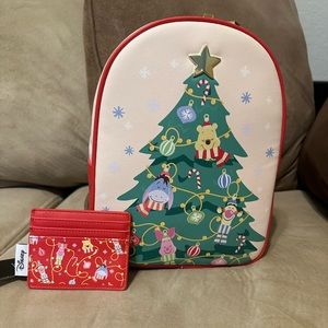 Her Universe Winnie the Pooh Christmas Mini Backpack and Wallet